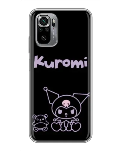 Чехол для Xiaomi Redmi Note 10S с картинкой «Kuromi — черный минимализм»