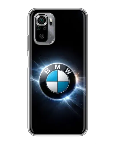 Чехол для Xiaomi Redmi Note 10S с картинкой «BMW — неоновое сияние»