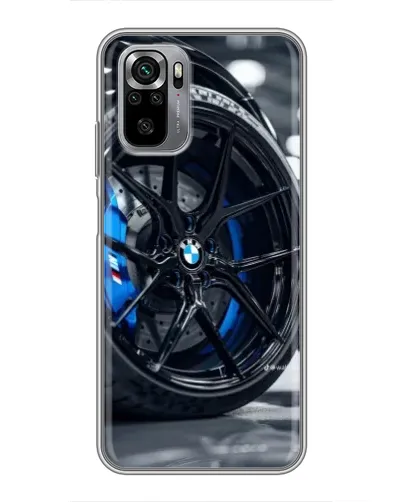 Чехол для Xiaomi Redmi Note 10S с картинкой «Колесо BMW вблизи»