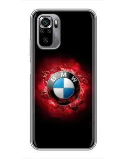 Чехол для Xiaomi Redmi Note 10S с картинкой «Логотип BMW — вспышка»