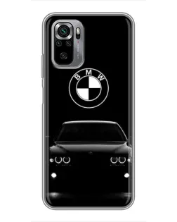 Чехол для Xiaomi Redmi Note 10S с картинкой «BMW — взгляд из темноты»
