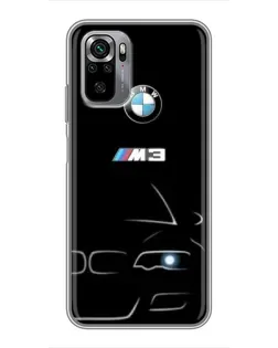 Чехол для Xiaomi Redmi Note 10S с картинкой «Минималистичный принт BMW M3»