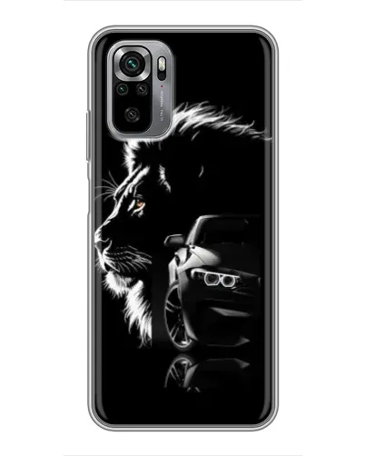 Чехол для Xiaomi Redmi Note 10S с картинкой «BMW и лев»
