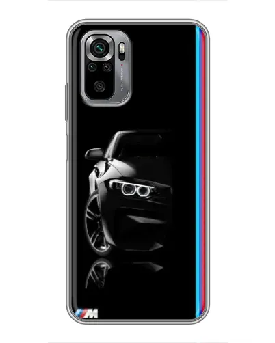 Чехол для Xiaomi Redmi Note 10S с картинкой «Силуэт BMW в темноте»