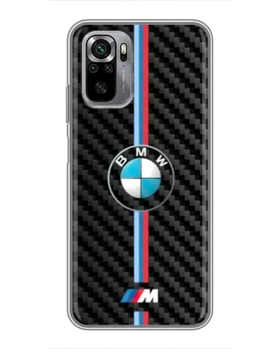 Чехол для Xiaomi Redmi Note 10S с картинкой «Эмблема BMW и карбон»