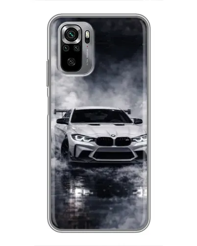 Чехол для Xiaomi Redmi Note 10S с картинкой «BMW сквозь туман»