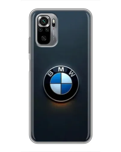 Чехол для Xiaomi Redmi Note 10S с картинкой «Логотип BMW — минимализм»