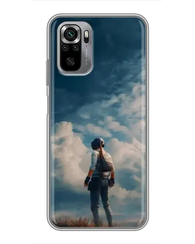 Чехол для Xiaomi Redmi Note 10S с картинкой «Герой PUBG на скале»