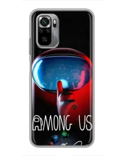 Чохол для Xiaomi Redmi Note 10S з картинкою «Червоний імпостер — макро» Чохол для Xiaomi Redmi Note 10S з картинкою «Червоний імпостер — макро»