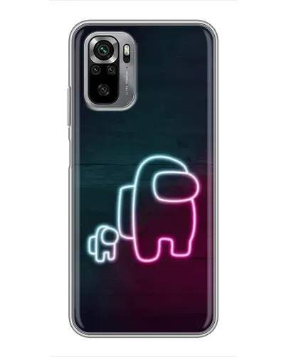 Чехол для Xiaomi Redmi Note 10S с картинкой «Among Us неон-арт»
