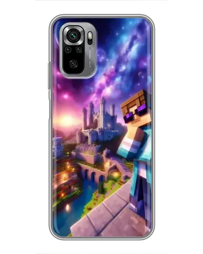 Чехол для Xiaomi Redmi Note 10S с картинкой «Стив и космос» Чехол для Xiaomi Redmi Note 10S с картинкой «Стив и космос»