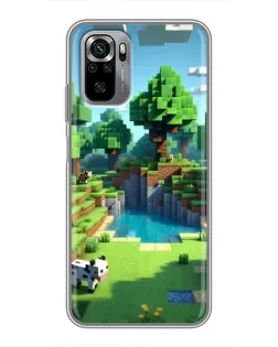Чехол для Xiaomi Redmi Note 10S с картинкой «Minecraft летний день»