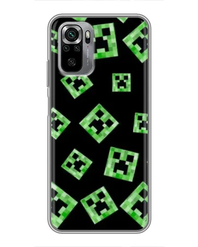 Чехол для Xiaomi Redmi Note 10S с картинкой «Паттерн с криперами» Чехол для Xiaomi Redmi Note 10S с картинкой «Паттерн с криперами»