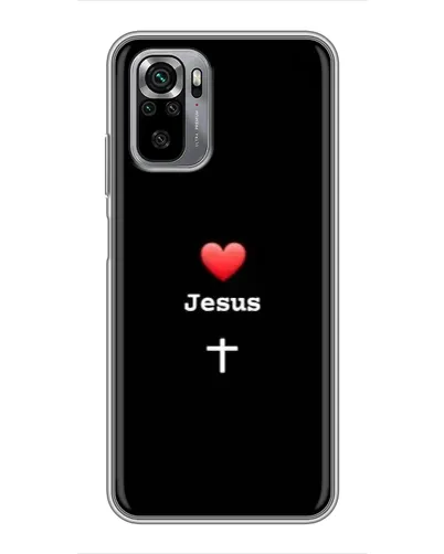 Чехол для Xiaomi Redmi Note 10S с картинкой «Сердце - Jesus» Чехол для Xiaomi Redmi Note 10S с картинкой «Сердце - Jesus»