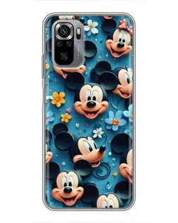 Чехол для Xiaomi Redmi Note 10S с картинкой «Паттерн Микки и Минни»