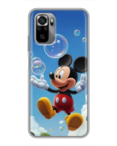 Чехол для Xiaomi Redmi Note 10S с картинкой «Mickey и мыльные пузыри»