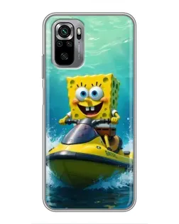 Чохол для Xiaomi Redmi Note 10S з картинкою «Спанч Боб на гідроциклі» Чохол для Xiaomi Redmi Note 10S з картинкою «Спанч Боб на гідроциклі»
