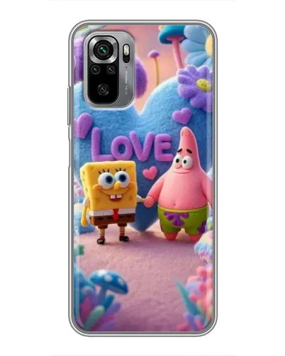 Чехол для Xiaomi Redmi Note 10S с картинкой «Губка Боб Патрик»