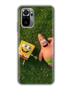 Чехол для Xiaomi Redmi Note 10S с картинкой «Друзья на лужайке»