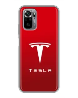 Чехол для Xiaomi Redmi Note 10S с картинкой «Tesla Red Classic»