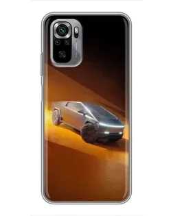 Чехол для Xiaomi Redmi Note 10S с картинкой «Cybertruck в пустыне»