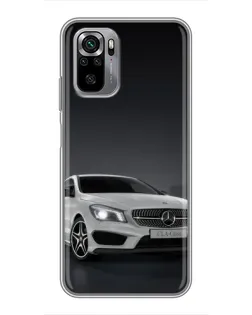 Чехол для Xiaomi Redmi Note 10S с картинкой «Mercedes AMG GT Silver»