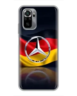 Чехол для Xiaomi Redmi Note 10S с картинкой «Mercedes — флаг Германии»