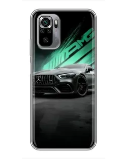 Чехол для Xiaomi Redmi Note 10S с картинкой «Темный Mercedes AMG»