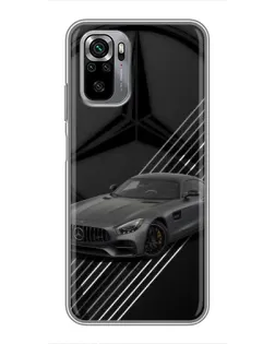 Чехол для Xiaomi Redmi Note 10S с картинкой «Mercedes AMG — графика»