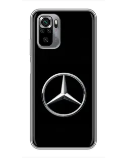 Чехол для Xiaomi Redmi Note 10S с картинкой «Mercedes классический лого»