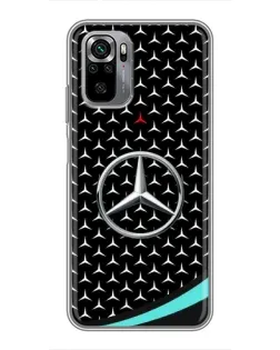 Чехол для Xiaomi Redmi Note 10S с картинкой «Mercedes — бирюзовый акцент»