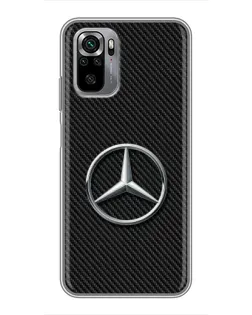 Чехол для Xiaomi Redmi Note 10S с картинкой «Карбоновый Mercedes стиль»