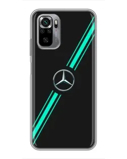 Чехол для Xiaomi Redmi Note 10S с картинкой «Спортивные линии Mercedes»