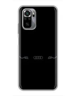 Чехол для Xiaomi Redmi Note 10S с картинкой «Audi — световой подпись»