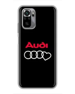 Чехол для Xiaomi Redmi Note 10S с картинкой «Логотип Audi Heart»