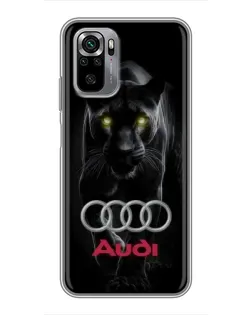 Чехол для Xiaomi Redmi Note 10S с картинкой «Пантера и Audi»