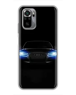 Чехол для Xiaomi Redmi Note 10S с картинкой «Audi в неоне»