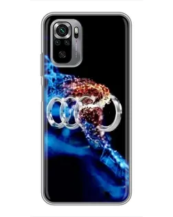 Чехол для Xiaomi Redmi Note 10S с картинкой «Энергия лого Audi»