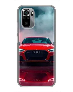 Чехол для Xiaomi Redmi Note 10S с картинкой «Audi RS — красный стиль»