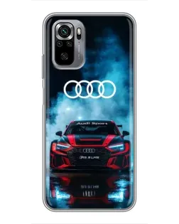 Чехол для Xiaomi Redmi Note 10S с картинкой «Audi Sport — неон»