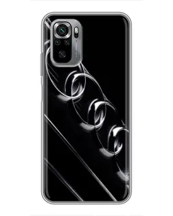 Чехол для Xiaomi Redmi Note 10S с картинкой «Audi — абстрактные кольца»