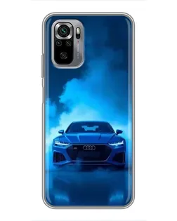Чехол для Xiaomi Redmi Note 10S с картинкой «Audi — голубая энергия»