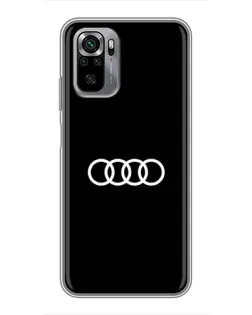 Чехол для Xiaomi Redmi Note 10S с картинкой «Audi White Logo»