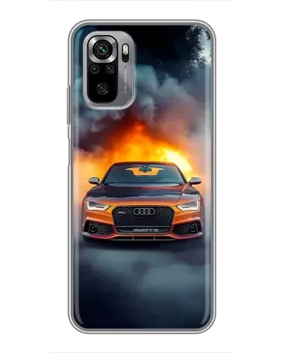 Чехол для Xiaomi Redmi Note 10S с картинкой «Audi в огненном дыму» Чехол для Xiaomi Redmi Note 10S с картинкой «Audi в огненном дыму»