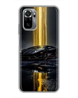 Чехол для Xiaomi Redmi Note 10S с картинкой «Ночной Lamborghini драйв»