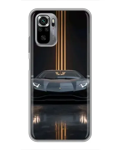 Чехол для Xiaomi Redmi Note 10S с картинкой «Lamborghini золотые линии»