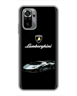 Чехол для Xiaomi Redmi Note 10S с картинкой «Логотип Lamborghini классика»