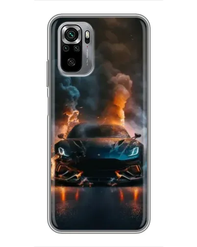 Чехол для Xiaomi Redmi Note 10S с картинкой «Lamborghini дымная эстетика»