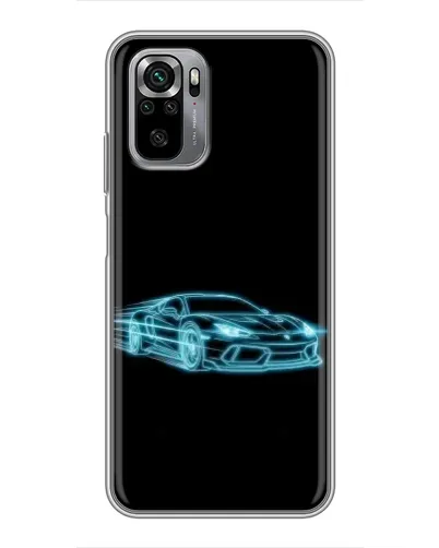 Чехол для Xiaomi Redmi Note 10S с картинкой «Неоновый контур Lamborghini»