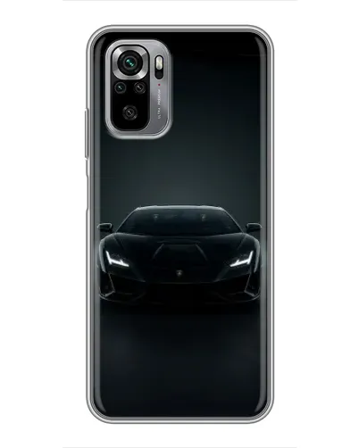 Чехол для Xiaomi Redmi Note 10S с картинкой «Черный Lamborghini Aventador»